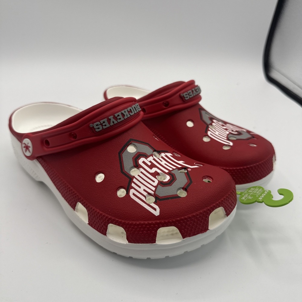 Ohio State- Crocs Classic Clogs‎ Red Unisex Adult Men's 6 Women's 8 New w/Tags